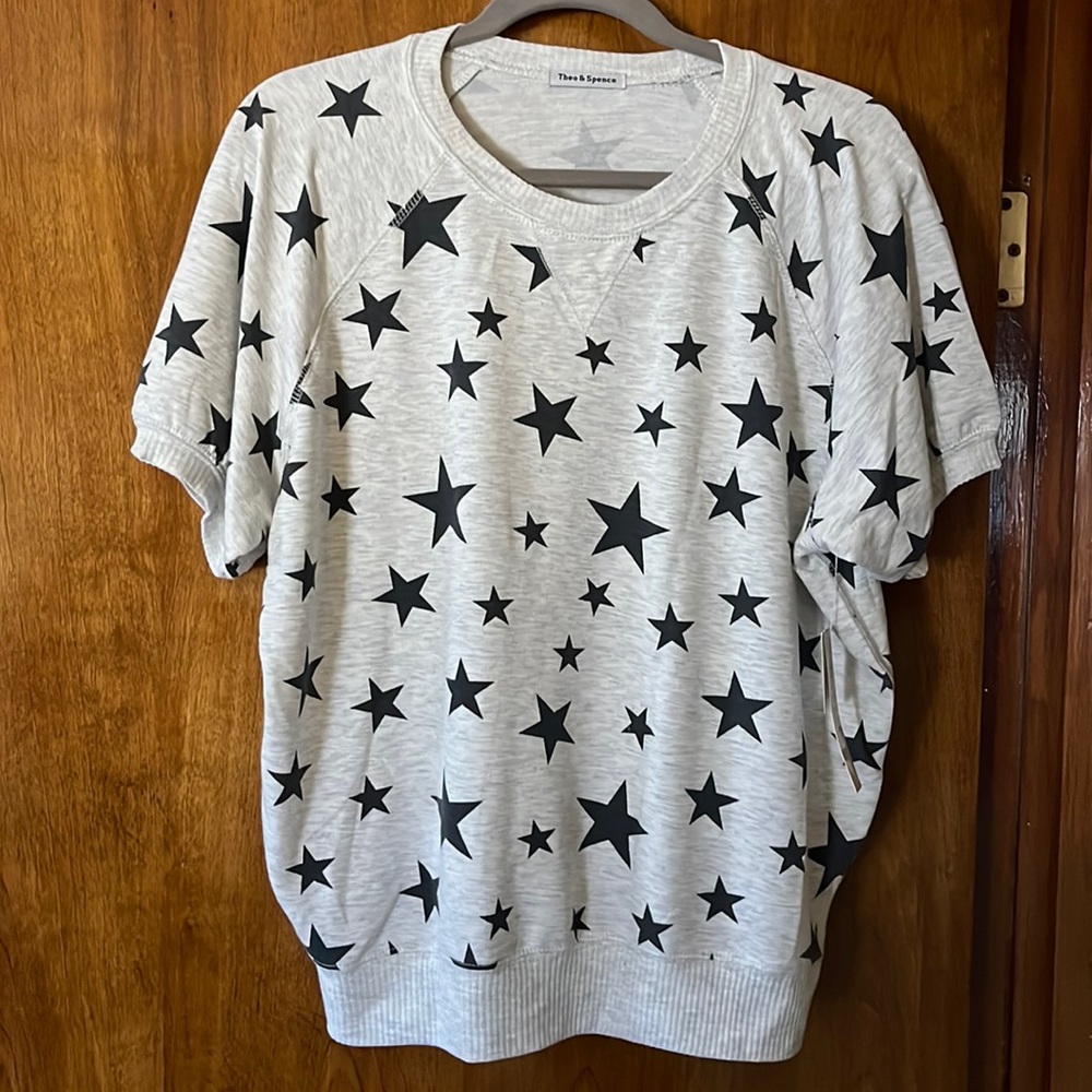 Theo and Spence star print loungewear top. From Nordstrom Rack. Soft and comfy!